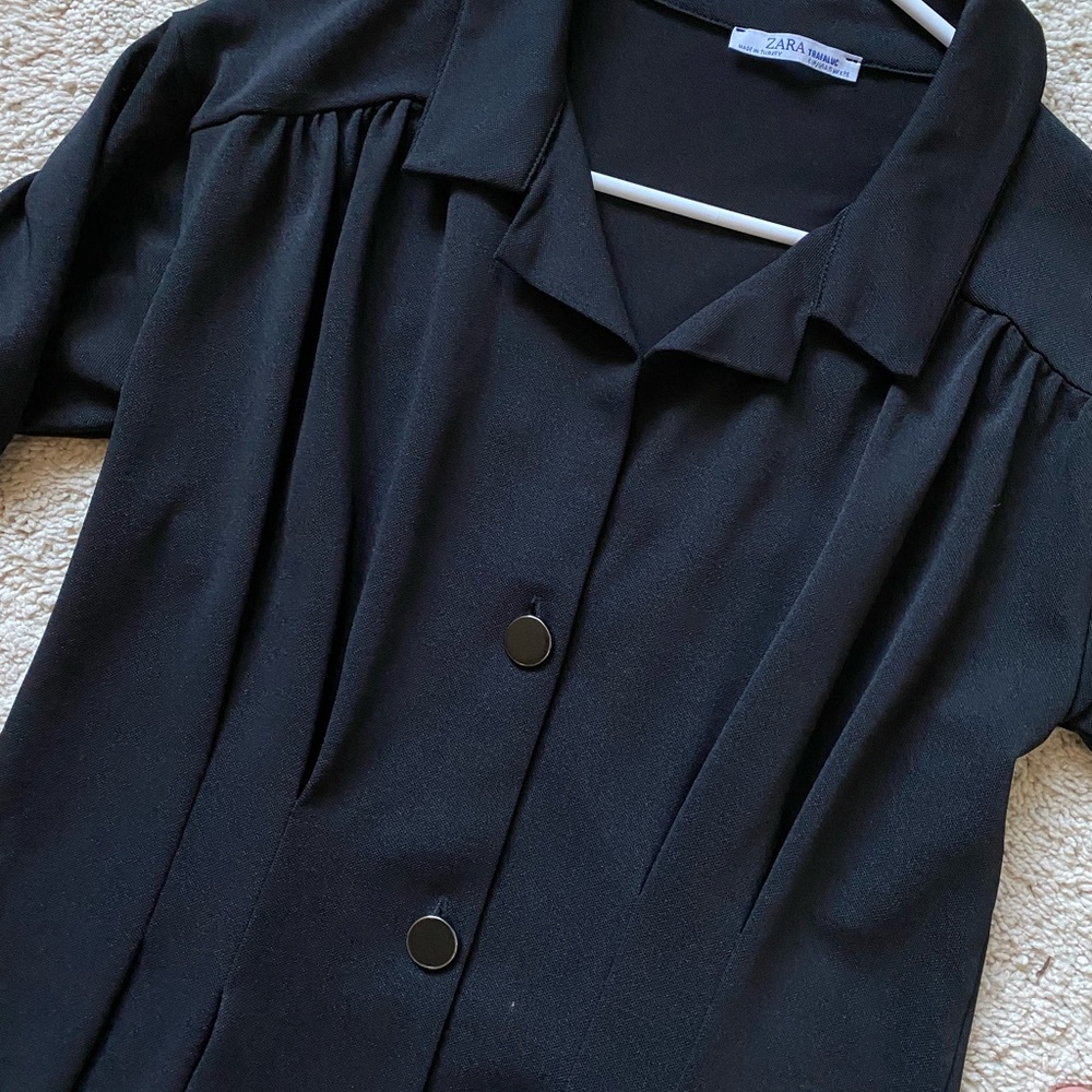 Zara block draped dress, NWOT - Picture 3 of 5